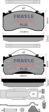 FRAS-LE PD/533-K020-PLUS - Brake Pad Set, disc brake www.autospares.lv