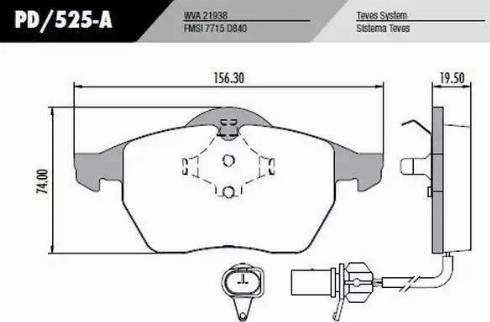 FRAS-LE PD/525-A - Brake Pad Set, disc brake www.autospares.lv