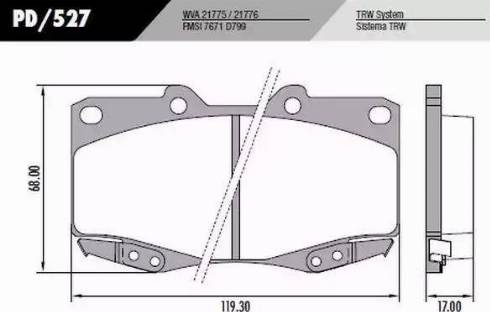 FRAS-LE PD/527 - Brake Pad Set, disc brake www.autospares.lv