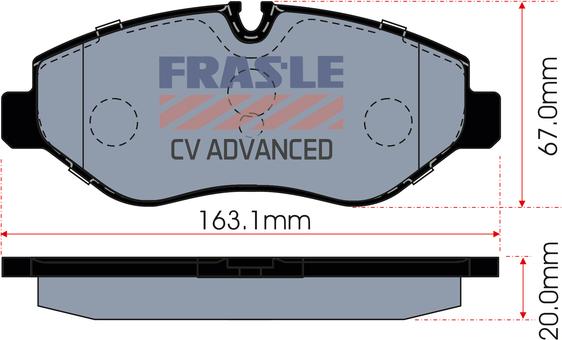 FRAS-LE PD/662-CV - Bremžu uzliku kompl., Disku bremzes autospares.lv