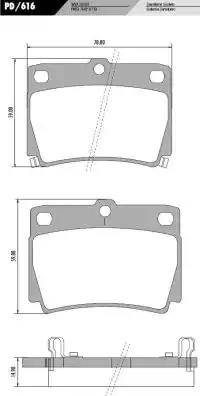 FRAS-LE PD/616 - Bremžu uzliku kompl., Disku bremzes www.autospares.lv