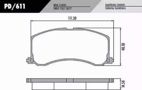 FRAS-LE PD/611 - Тормозные колодки, дисковые, комплект www.autospares.lv