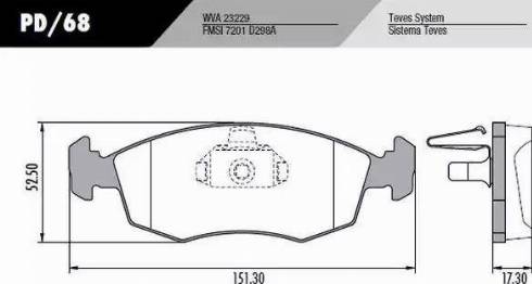 FRAS-LE PD68 - Bremžu uzliku kompl., Disku bremzes autospares.lv