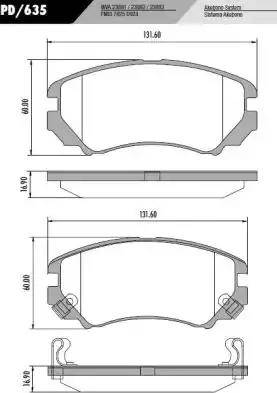 FRAS-LE PD/635 - Brake Pad Set, disc brake www.autospares.lv