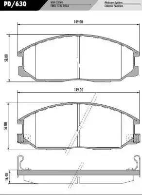 FRAS-LE PD/630 - Brake Pad Set, disc brake www.autospares.lv