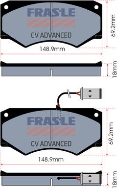 FRAS-LE PD/191-A-CV - Bremžu uzliku kompl., Disku bremzes autospares.lv