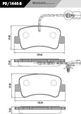 FRAS-LE PD/1440-B - Bremžu uzliku kompl., Disku bremzes autospares.lv