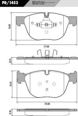 FRAS-LE PD/1452 - Bremžu uzliku kompl., Disku bremzes www.autospares.lv