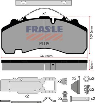 FRAS-LE PD/141-K021-PLUS - Brake Pad Set, disc brake www.autospares.lv