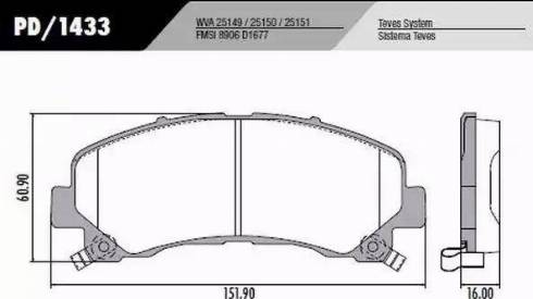 FRAS-LE PD/1433 - Bremžu uzliku kompl., Disku bremzes www.autospares.lv