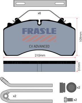 FRAS-LE PD/164-K014-CV - Bremžu uzliku kompl., Disku bremzes www.autospares.lv