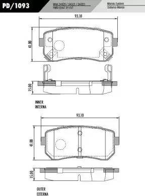 FRAS-LE PD/1093 - Bremžu uzliku kompl., Disku bremzes www.autospares.lv