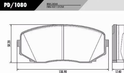 FRAS-LE PD/1080 - Brake Pad Set, disc brake www.autospares.lv