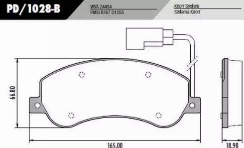 FRAS-LE PD/1028-B - Bremžu uzliku kompl., Disku bremzes www.autospares.lv