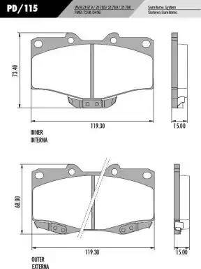 FRAS-LE PD/115 - Brake Pad Set, disc brake www.autospares.lv