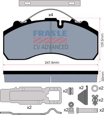 FRAS-LE PD/116-K021-CV - Bremžu uzliku kompl., Disku bremzes www.autospares.lv