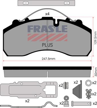 FRAS-LE PD/116-K021-PLUS - Bremžu uzliku kompl., Disku bremzes www.autospares.lv