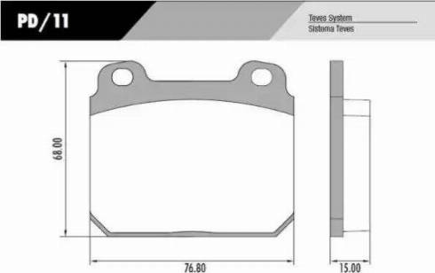 FRAS-LE PD/11 - Тормозные колодки, дисковые, комплект www.autospares.lv