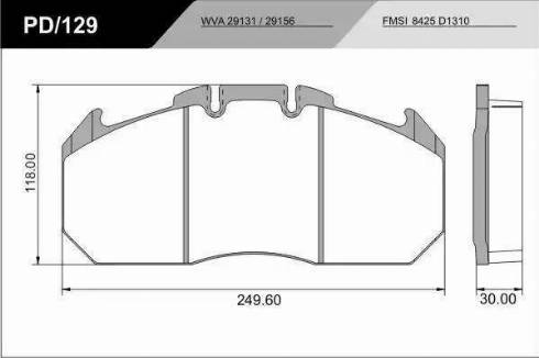 FRAS-LE PD/129_CV Advanced - Bremžu uzliku kompl., Disku bremzes www.autospares.lv