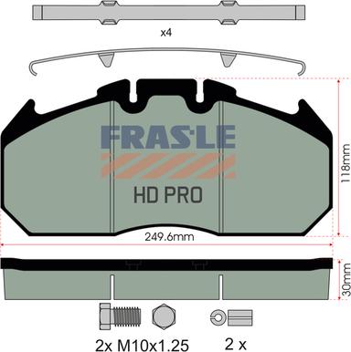 FRAS-LE PD/129-K009-HD - Bremžu uzliku kompl., Disku bremzes www.autospares.lv