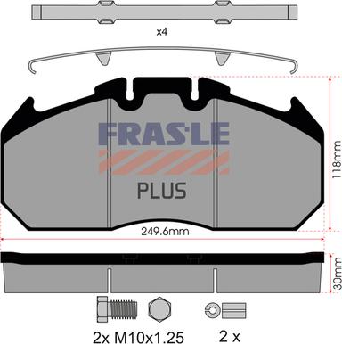 FRAS-LE PD/129-K009-PLUS - Bremžu uzliku kompl., Disku bremzes www.autospares.lv