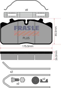 FRAS-LE PD/124-K018-PLUS - Brake Pad Set, disc brake www.autospares.lv