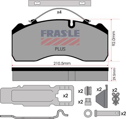 FRAS-LE PD/120-K023-PLUS - Bremžu uzliku kompl., Disku bremzes www.autospares.lv