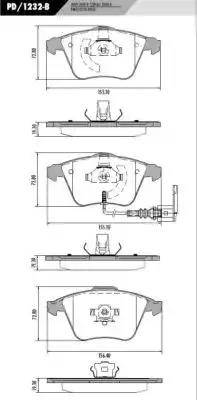 FRAS-LE PD/1232-B - Тормозные колодки, дисковые, комплект www.autospares.lv