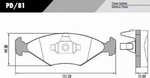 FRAS-LE PD/81 - Тормозные колодки, дисковые, комплект www.autospares.lv