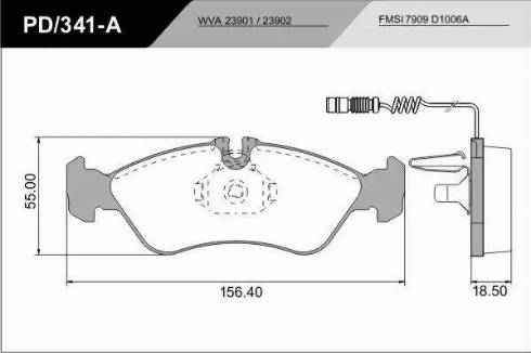 FRAS-LE PD/341-A_CV Advanced - Тормозные колодки, дисковые, комплект www.autospares.lv