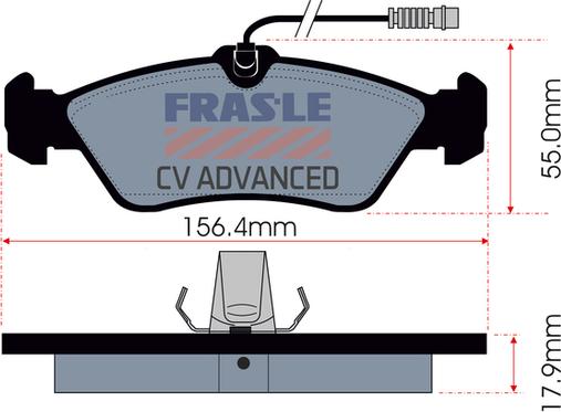 FRAS-LE PD/341-A-CV - Тормозные колодки, дисковые, комплект www.autospares.lv