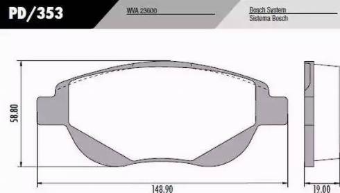 FRAS-LE PD/353 - Brake Pad Set, disc brake www.autospares.lv