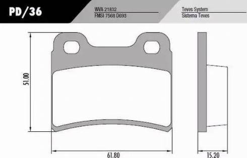 FRAS-LE PD36 - Bremžu uzliku kompl., Disku bremzes www.autospares.lv