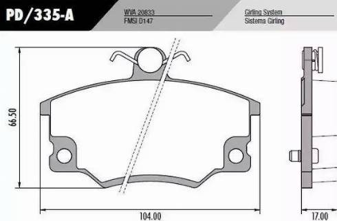 FRAS-LE PD335A - Brake Pad Set, disc brake www.autospares.lv