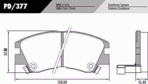 FRAS-LE PD377 - Тормозные колодки, дисковые, комплект www.autospares.lv