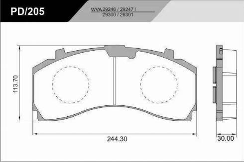 FRAS-LE PD/205-K25_CV Advanced - Brake Pad Set, disc brake www.autospares.lv