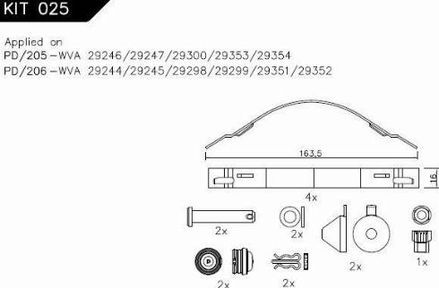 FRAS-LE PD/205-K039 - Brake Pad Set, disc brake www.autospares.lv