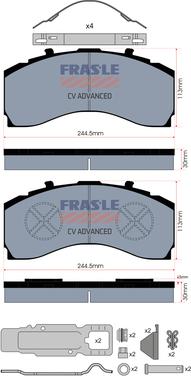 FRAS-LE PD/205-N-K025-CV - Тормозные колодки, дисковые, комплект www.autospares.lv