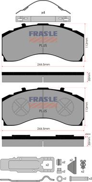 FRAS-LE PD/205-N-K025-PLUS - Brake Pad Set, disc brake www.autospares.lv