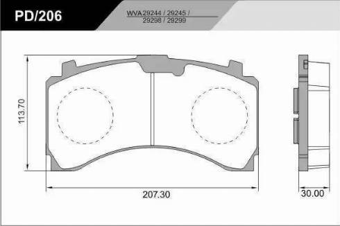 FRAS-LE PD/206_HD PRO - Тормозные колодки, дисковые, комплект www.autospares.lv