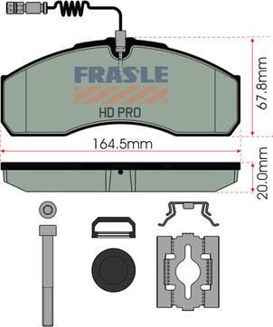 FRAS-LE PD/208-A-K026-HD - Bremžu uzliku kompl., Disku bremzes www.autospares.lv