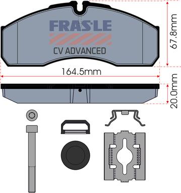 FRAS-LE PD/208-K026-CV - Brake Pad Set, disc brake www.autospares.lv