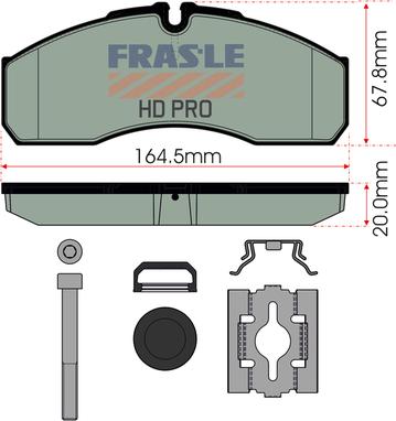 FRAS-LE PD/208-K026-HD - Brake Pad Set, disc brake www.autospares.lv