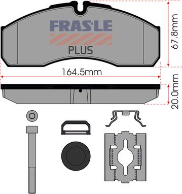 FRAS-LE PD/208-K026-PLUS - Bremžu uzliku kompl., Disku bremzes autospares.lv