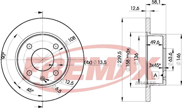 FREMAX BD-9972 - Bremžu diski www.autospares.lv