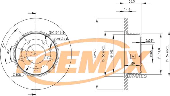 FREMAX BD-9427 - Bremžu diski www.autospares.lv