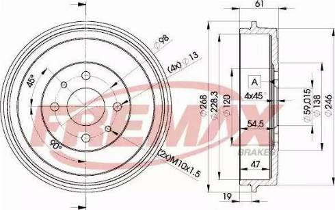 FREMAX BD-9600 - Bremžu trumulis www.autospares.lv