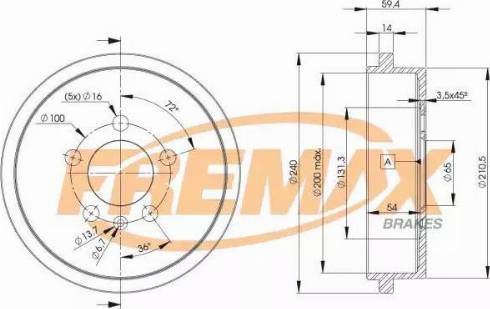 FREMAX BD-9617 - Bremžu trumulis www.autospares.lv