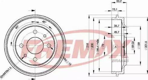 FREMAX BD-9680 - Bremžu trumulis www.autospares.lv