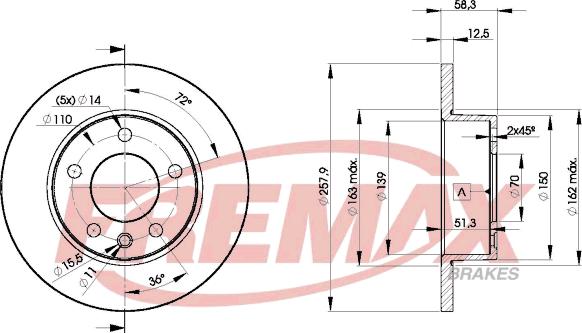 FREMAX BD-9040 - Bremžu diski www.autospares.lv